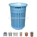 36 gallons zinc and powder coated metal outdoor trash receptacle